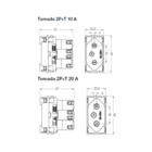 Conjunto Interruptor 4x2 | 1 Tecla Paralelo 10a + 1 Tomada 10